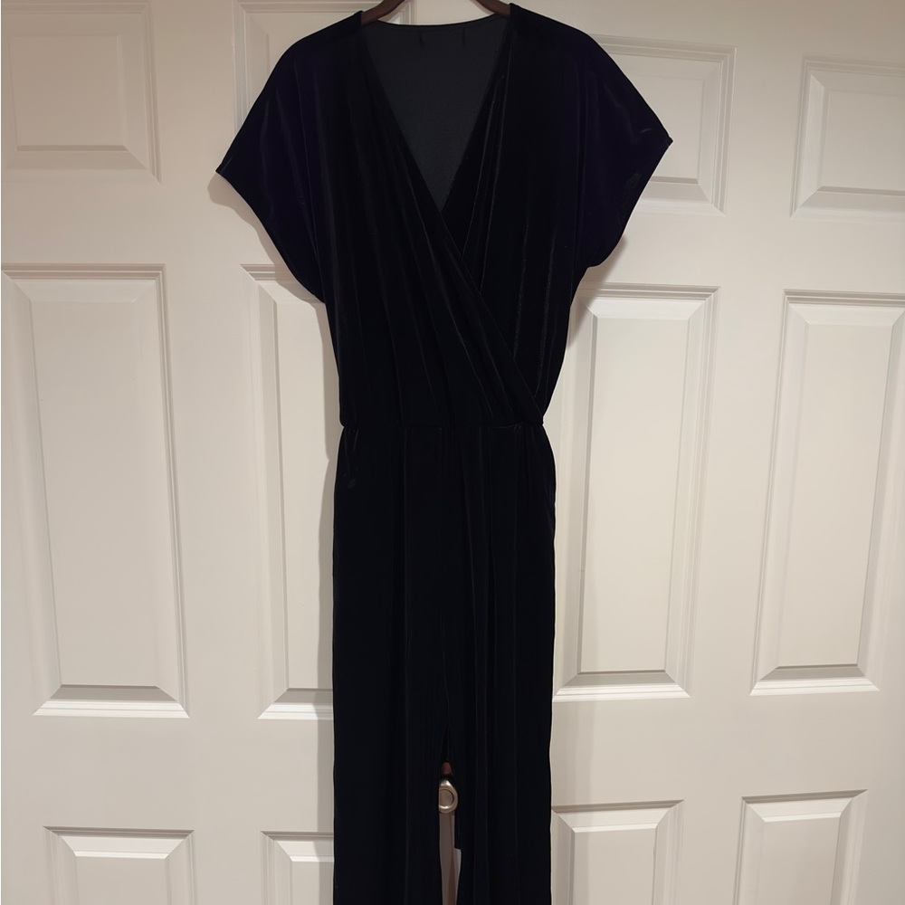 Black Velvet Jumpsuit